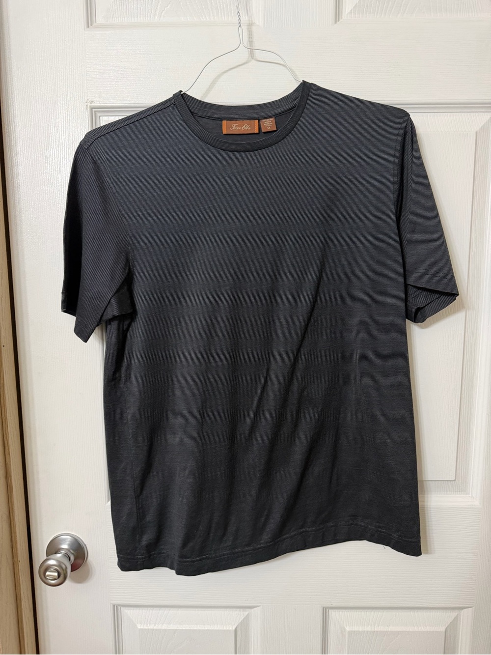 Tasso Elba Men's Short Sleeve Crew Neck Tee - Charcoal